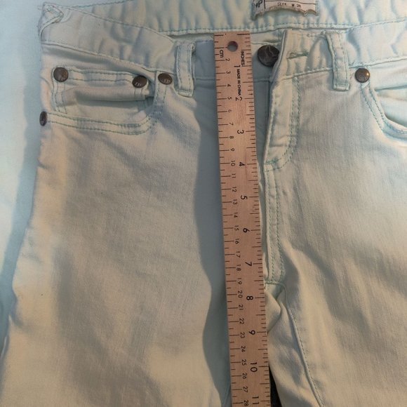 5‎ Pocket Ankle Skinny Jean Size 28 Robins Egg Blue - Picture 12 of 13